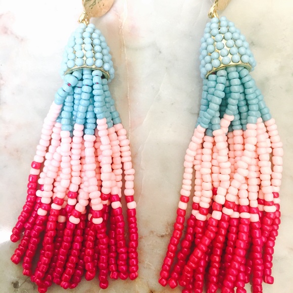 Beaded Tassel Earrings - Picture 1 of 8